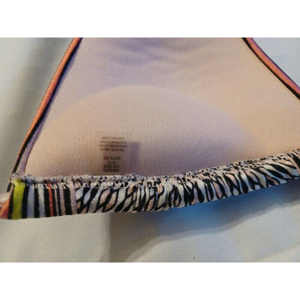 Victoria's Secret Swim Top XS Push up Bra NEW gold multicolor rare - Picture 4 of 4
